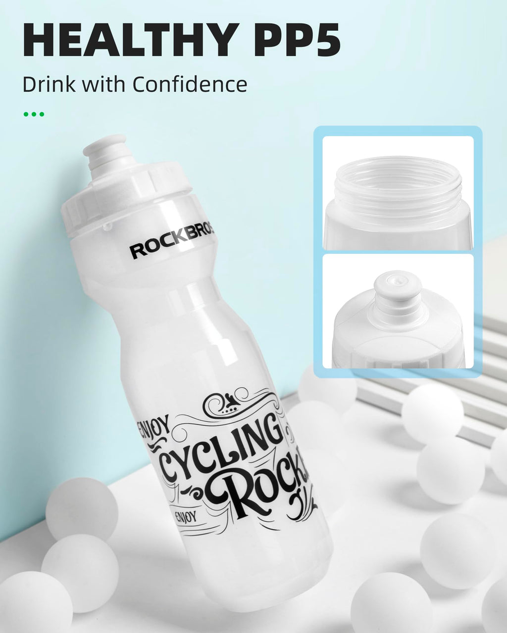 ROCKBROS Ánfora para Ciclismo 600ml Gris