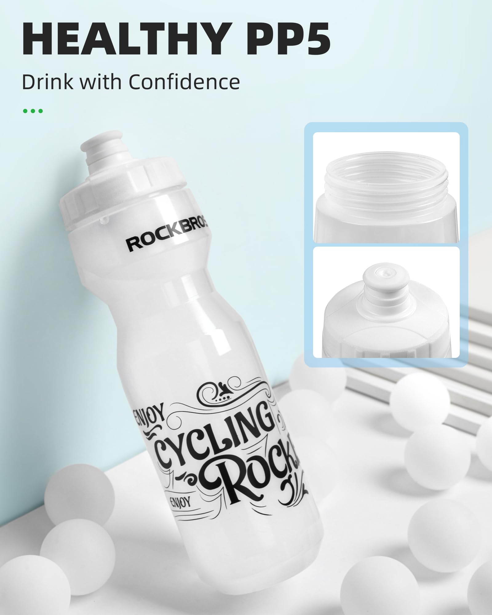 ROCKBROS Ánfora para Ciclismo 600ml Gris