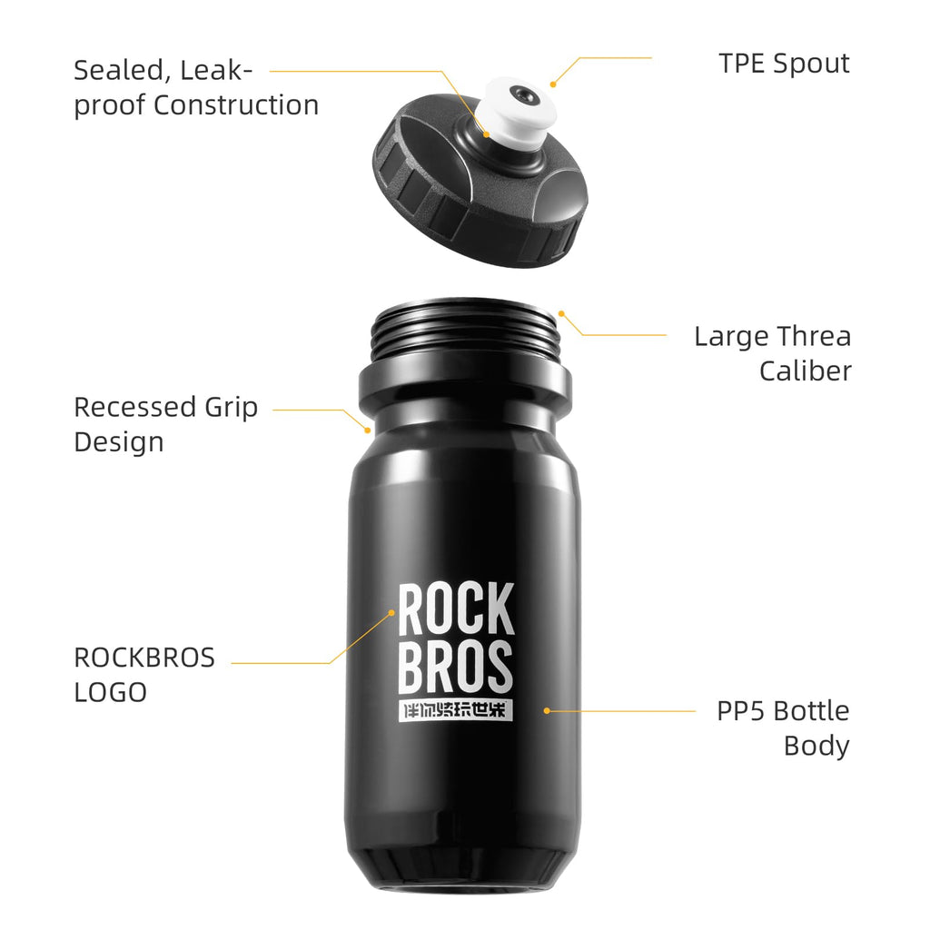 ROCKBROS - Ánfora para Ciclismo 600ml Negra