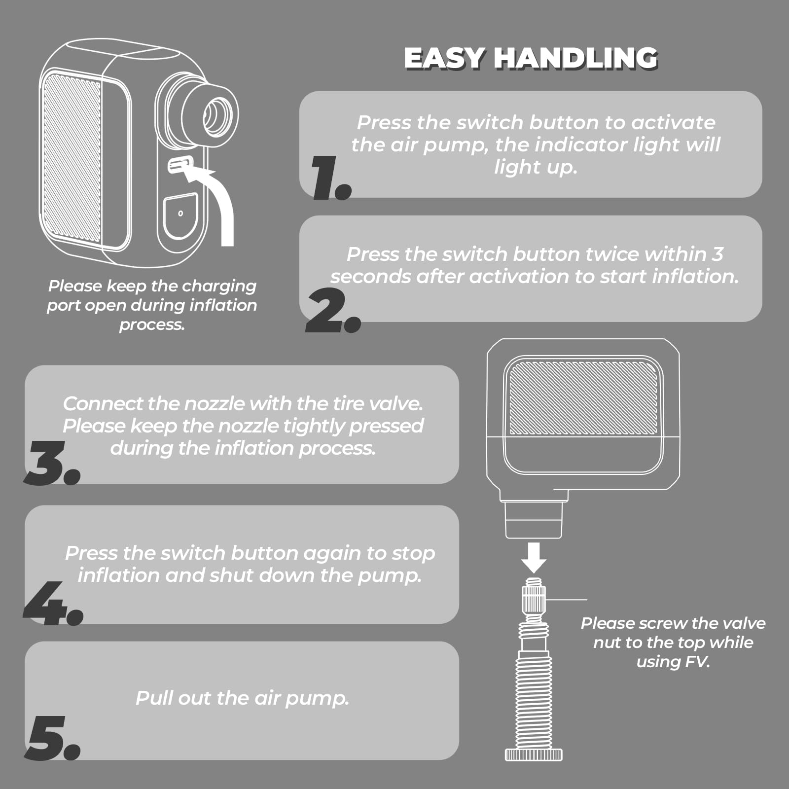 ROCKBROS | Mini Bomba Eléctrica 100 PSI