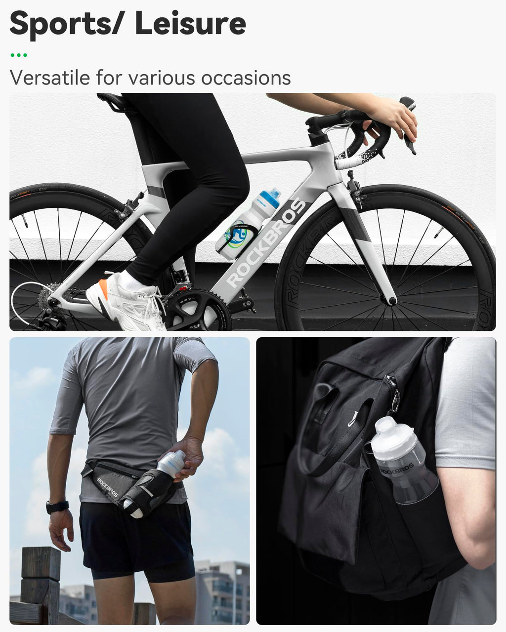 ROCKBROS Ánfora para Ciclismo 600ml Gris