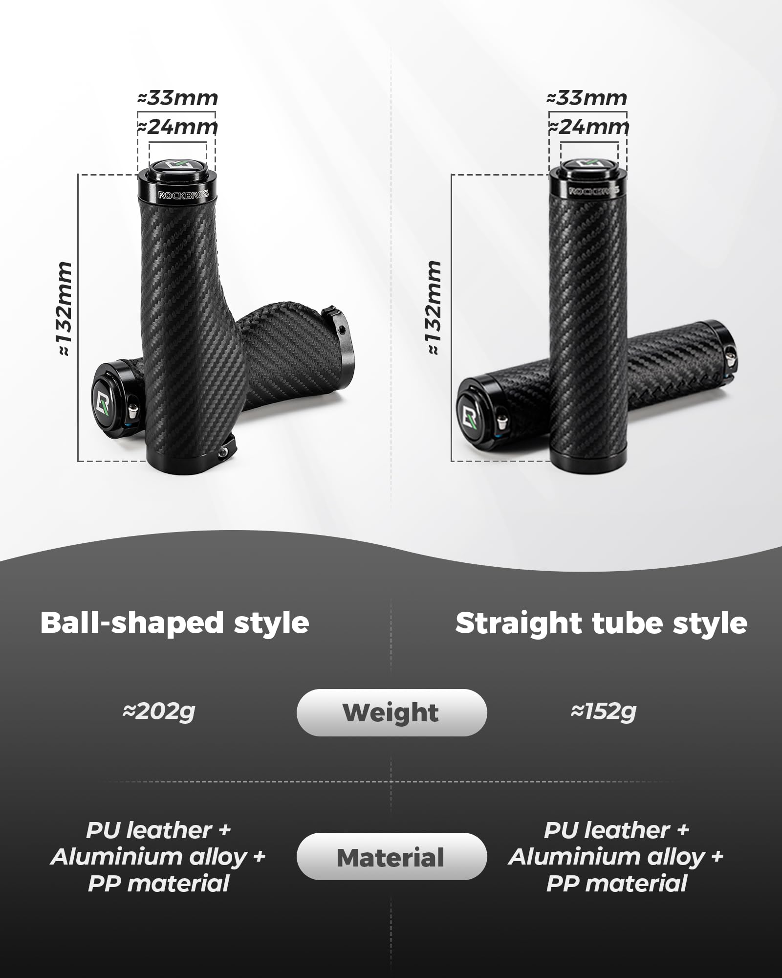 ROCKBROS - Puños Para bicicleta Diseño Antideslizante